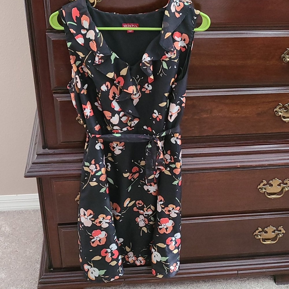 Black floral dress